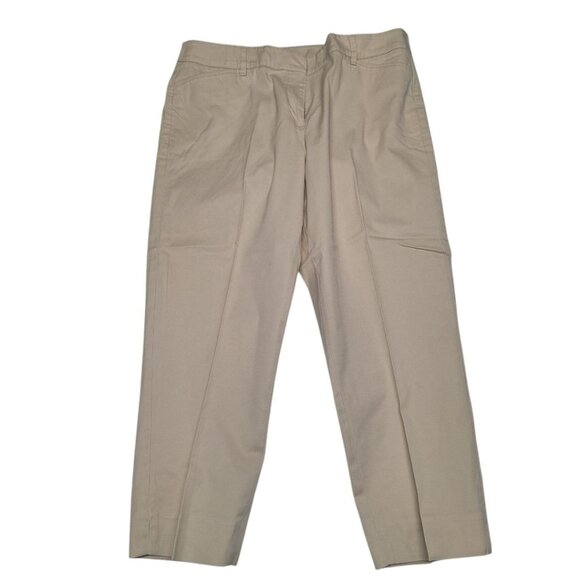 Talbots Perfect Crop Petite Pants Capri Khaki Womens 10 P Short Work Office - Picture 8 of 8